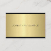Stijlvol Glam Design Modern Gold Luxe Plain Visitekaartje (Voorkant)