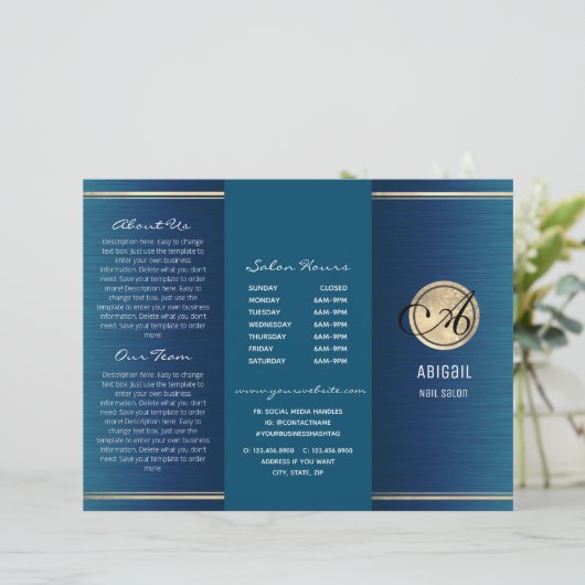 Stijlvol glitter en geborsteld metaal, drievoudig  (Staand voorkant)