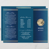 Stijlvol glitter en geborsteld metaal, drievoudig  (Voorkant / Achterkant)