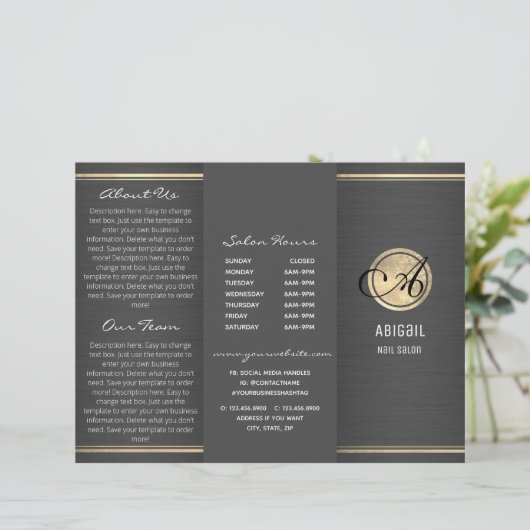 Stijlvol glitter en geborsteld metaal, drievoudig  (Staand voorkant)