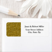 Stijlvol Glitter Gold Etiket (Insitu)