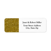 Stijlvol Glitter Gold Etiket (Voorkant)