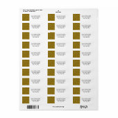Stijlvol Glitter Gold Etiket (Full Sheet)