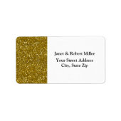 Stijlvol Glitter Gold Etiket (Voorkant)