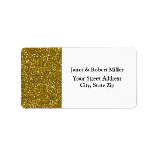 Stijlvol Glitter Gold Etiket