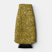 Stijlvol Glitter Gold Flesjeskoeler (Voorkant)