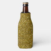 Stijlvol Glitter Gold Flesjeskoeler (Fles Voorkant)