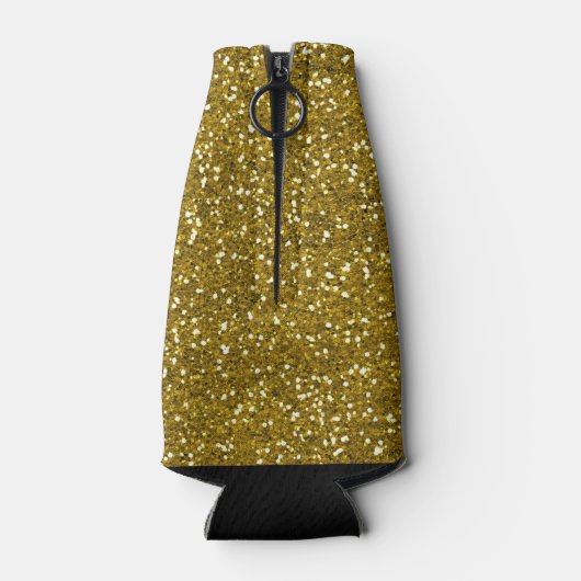 Stijlvol Glitter Gold Flesjeskoeler (Achterkant)