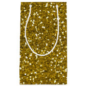 Stijlvol Glitter Gold Klein Cadeauzakje (Voorkant)