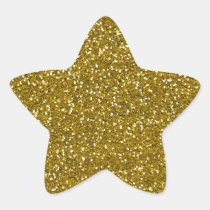 Stijlvol Glitter Gold Ster Sticker