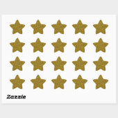 Stijlvol Glitter Gold Ster Sticker (Vel)