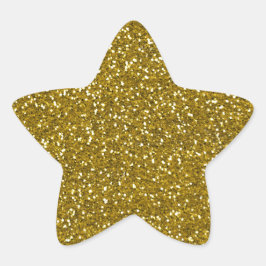Stijlvol Glitter Gold Ster Sticker