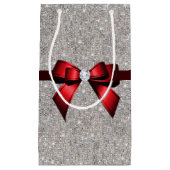 Stijlvol Glitzy Sequins Bow & Ribbon Klein Cadeauzakje (Voorkant)