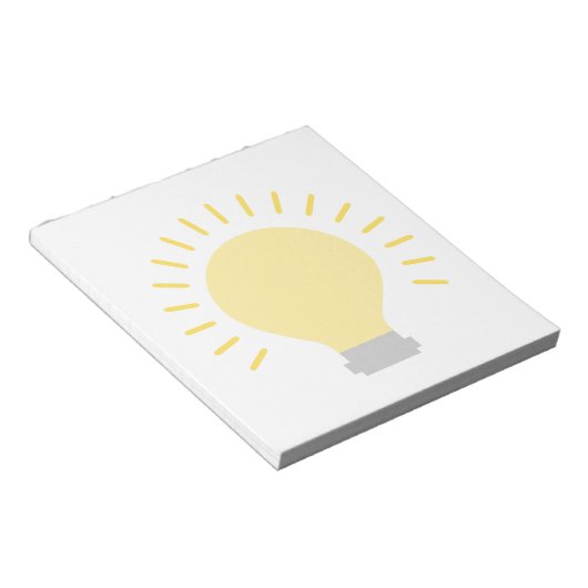 Stijlvol gloeilamp notitieblok (Schuin)