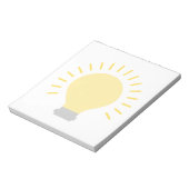 Stijlvol gloeilamp notitieblok (Linkerzijde)