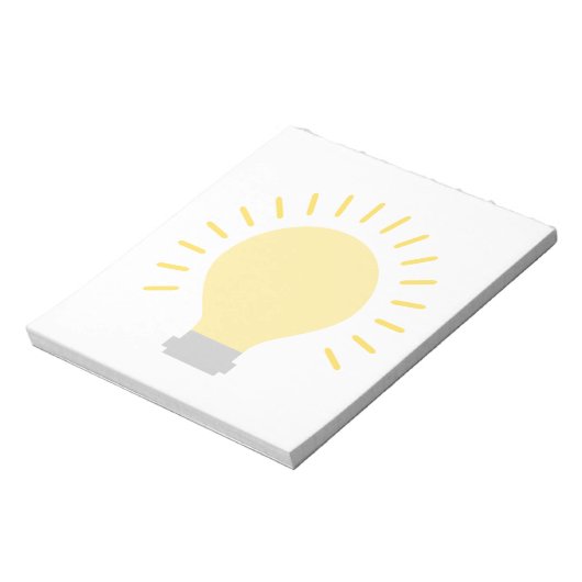 Stijlvol gloeilamp notitieblok (Linkerzijde)