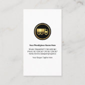 Stijlvol goederenlogistiek vervoer visitekaartje (Achterkant)