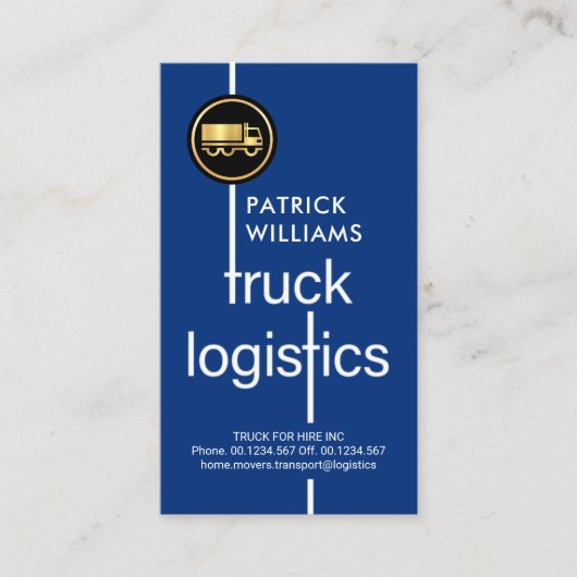 Stijlvol goederenlogistiek vervoer visitekaartje (Voorkant)