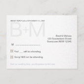 Stijlvol Gold Cafe Textured RSVP Briefkaart (Achterkant)