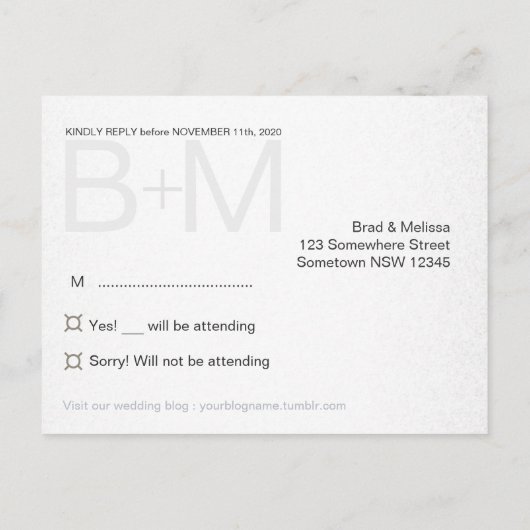 Stijlvol Gold Cafe Textured RSVP Briefkaart (Achterkant)