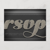 Stijlvol Gold Cafe Textured RSVP Briefkaart (Voorkant)