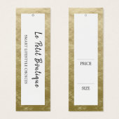 Stijlvol Gold Clothing Hanging Display Price Label Mini Visitekaartjes (Voorkant /achterkant)
