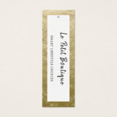 Stijlvol Gold Clothing Hanging Display Price Label Mini Visitekaartjes (Voorkant)