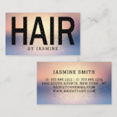 Stijlvol Gold Glitter Hair Visitekaartje (Voorkant / Achterkant)