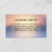 Stijlvol Gold Glitter Hair Visitekaartje (Achterkant)