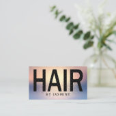Stijlvol Gold Glitter Hair Visitekaartje (Staand voorkant)