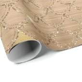 Stijlvol Gold Glitter Mermaid Fish Scaling Pattern Cadeaupapier (Rol Hoek)