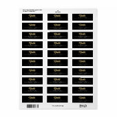 Stijlvol Gold Glitter Noel kerstretour-adres Etiket (Full Sheet)
