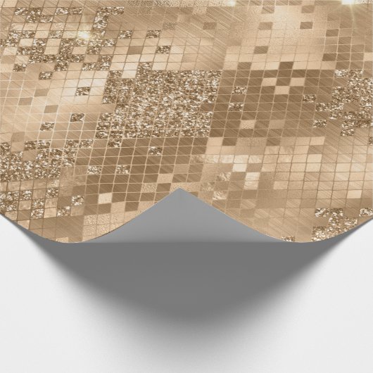 Stijlvol Gold Glitter Oerwoud Snake Skin Pattern Cadeaupapier (Hoek)