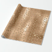 Stijlvol Gold Glitter Wild Cheetah Spots Pattern Cadeaupapier (Uitgerold)