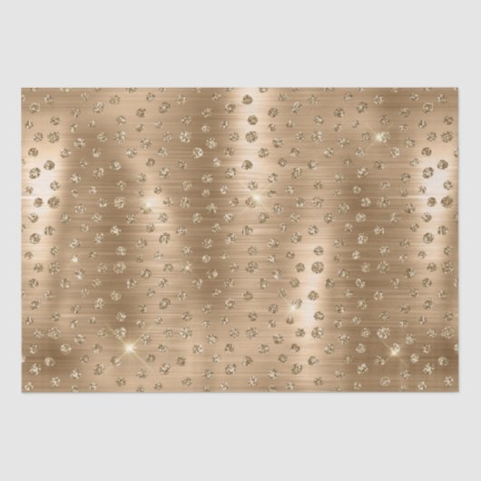 Stijlvol Gold Glitter Wild Cheetah Spots Pattern Tissuepapier (Voorkant)