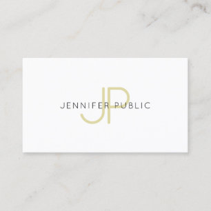 Stijlvol Gold Monogram Design Trendy Modern Plain Visitekaartje