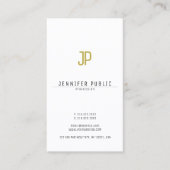 Stijlvol Gold Monogrammed Design Trendy Modern Visitekaartje (Voorkant)