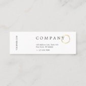 Stijlvol Gold PolkaPattern Beige Mini Visitekaartj Mini Visitekaartje (Achterkant)