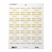Stijlvol Gold White Handgeschreven naam Eenvoudig  Etiket (Full Sheet)