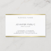 Stijlvol Gold White - Minimaal design Professional Visitekaartje (Achterkant)