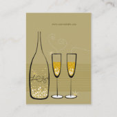 Stijlvol Golden Champagne Bubble Classy Modern Chi Visitekaartje (Achterkant)