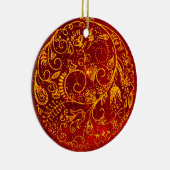 Stijlvol Golden-Red Ornament (Rechts)