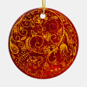 Stijlvol Golden-Red Ornament (Voorkant)