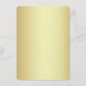 Stijlvol Golden Tan en White Custom Wedding Menu (Achterkant)