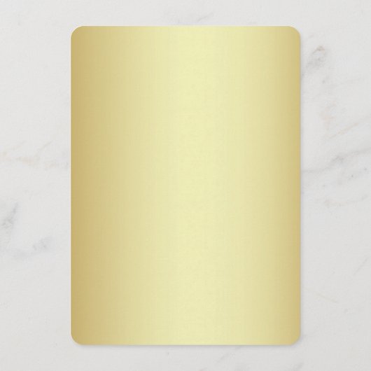 Stijlvol Golden Tan en White Custom Wedding Menu (Achterkant)