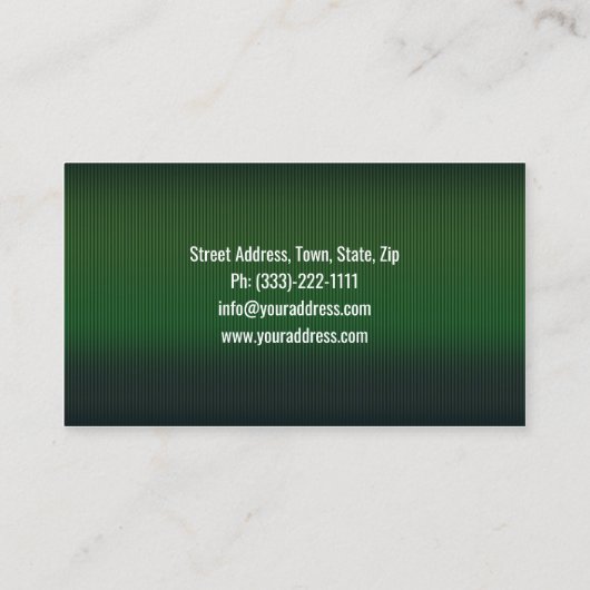 Stijlvol Golf Coach Putter Visitekaartje (Achterkant)