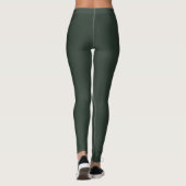 Stijlvol goud & bos groen monogram leggings (Achterkant)