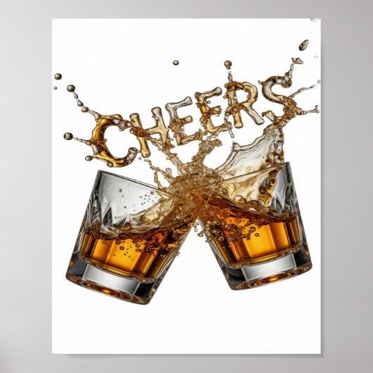 Stijlvol goud CHEERS-ontwerp Poster (Voorkant)