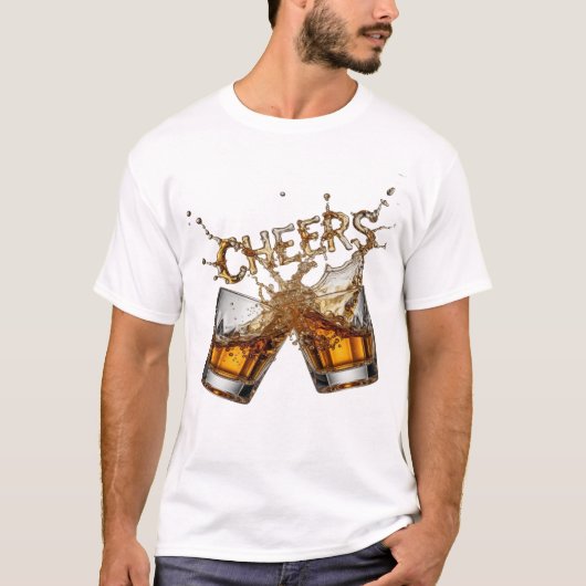 Stijlvol goud CHEERS shirt ontwerp (Voorkant)