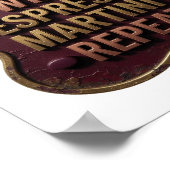 Stijlvol Goud COFFEE WINE ESPRESSO MARTINI HERHALI Poster (Hoek)